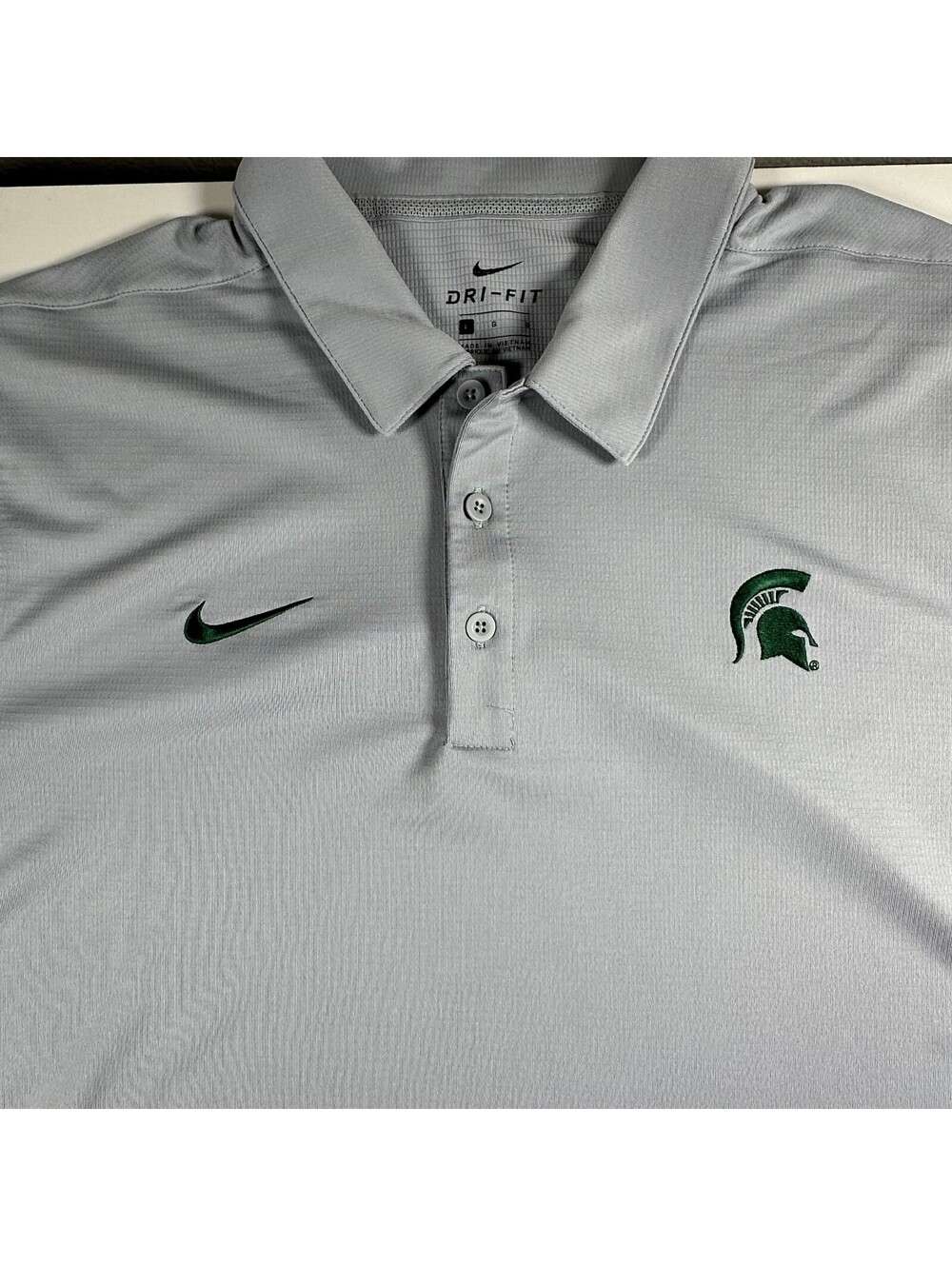 Nike Michigan State Light Gray Polo L